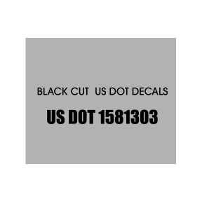 Maslonka/Mastec - Black Cut Vinyl US DOT Decals 15.5x2