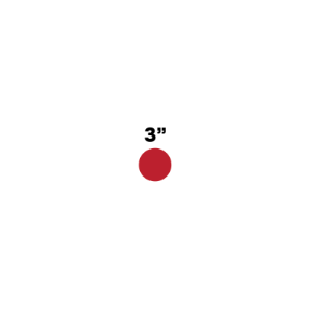 Vigilante X - Dot Decal 3in Red
